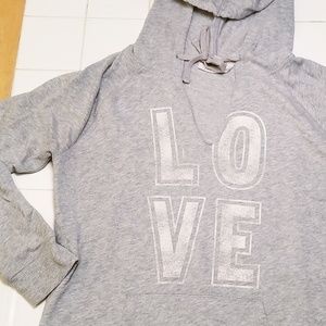 Victoria's Secret"LOVE" HeatherGray PulloverHoodie